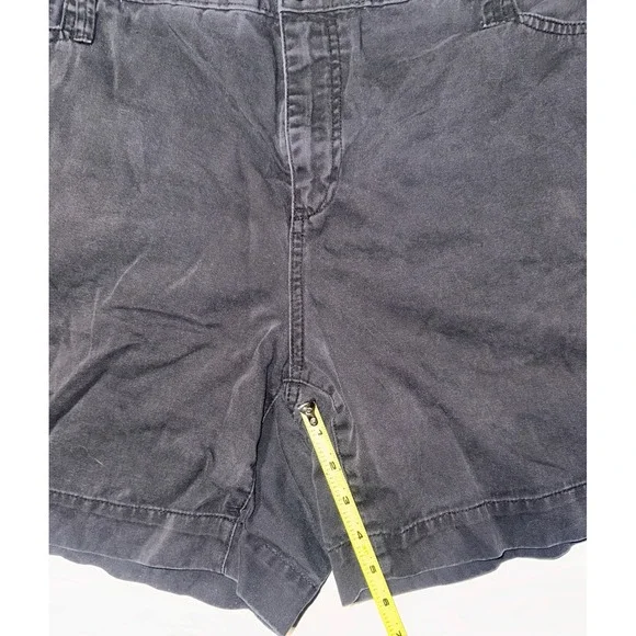 Faded Glory Womens Black Cotton Chino Shorts Size 18W FGW15303 Casual Mid Rise - Picture 2 of 5